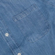 將圖片載入圖庫檢視器 棉質長袖牛仔恤衫 藍色 ST22015B
